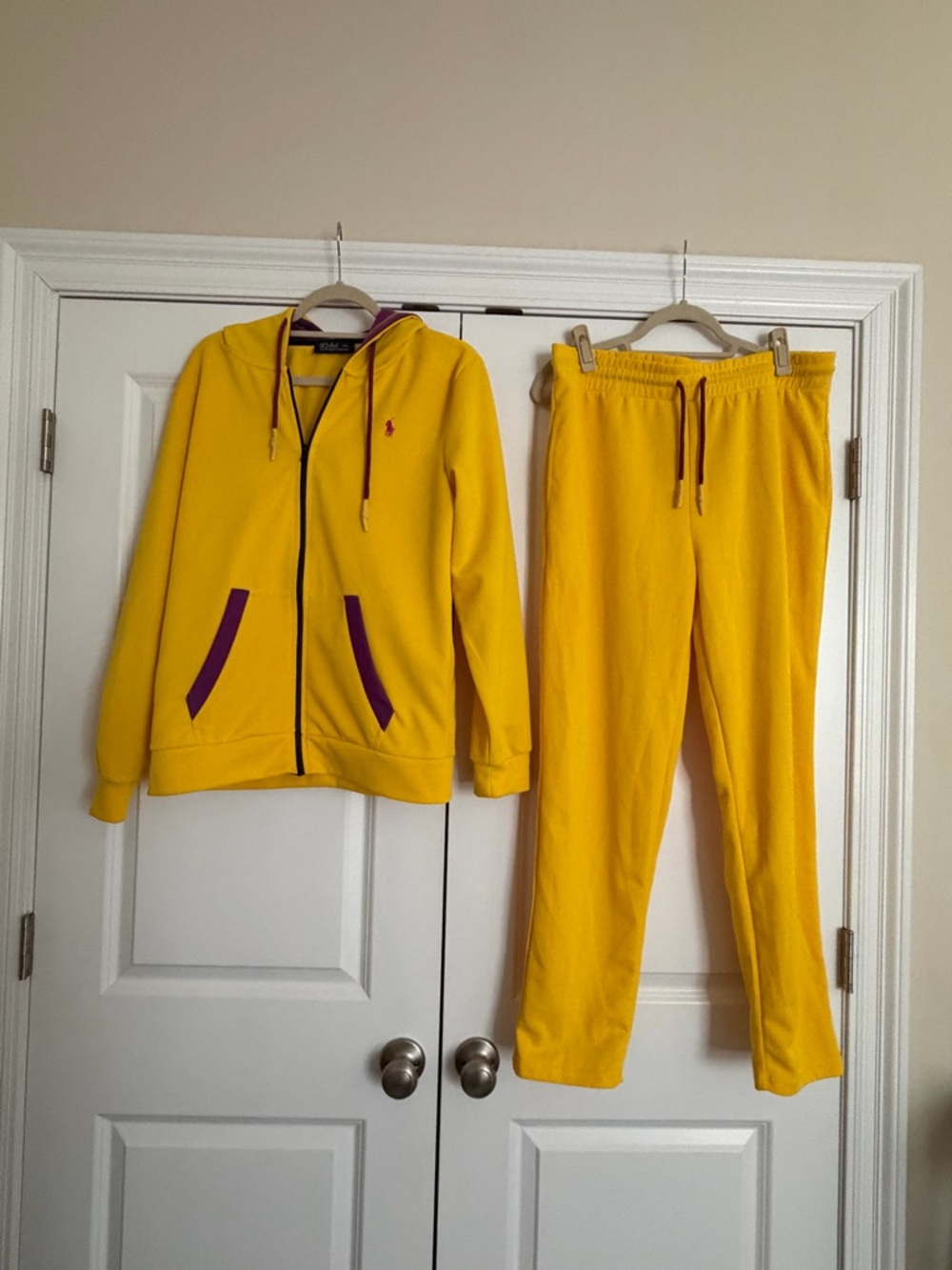LA Lakers Gold and Purple Polo by Ralph Lauren Yellow Hoodie & Joggers Set